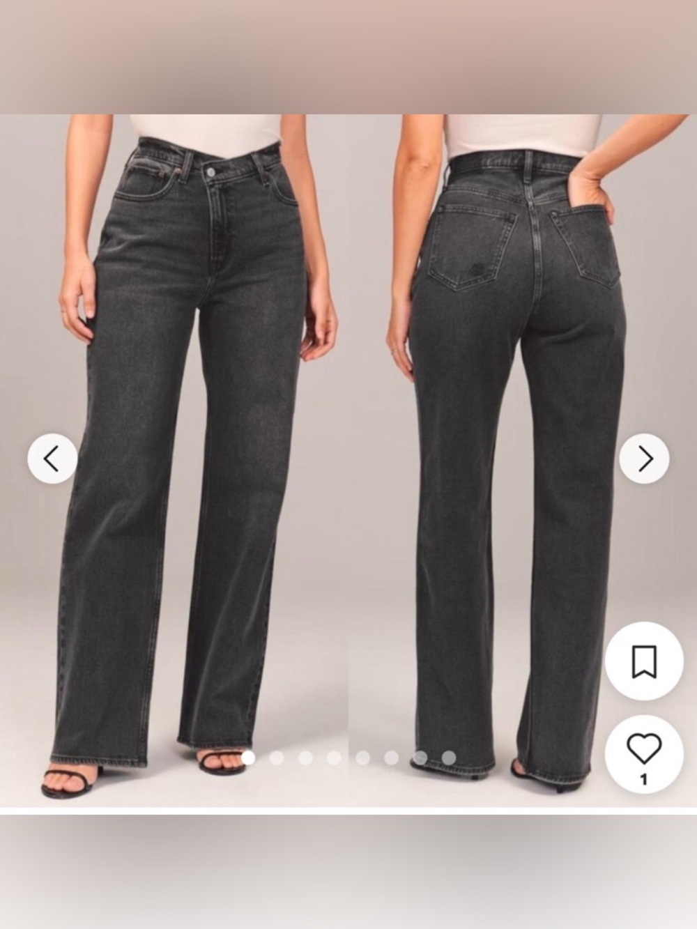 NWOT Abercrombie & Fitch black jeans‎